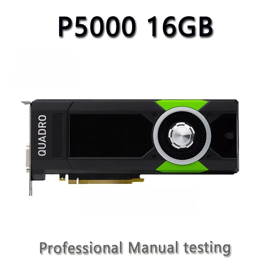 Used Quadro P5000 16GB GDDR5 1607MHz Core Clock 1733MHz Memory Clock PCI Express 4.0 16X Direct 12 320 Bit Desktop Graphics Card