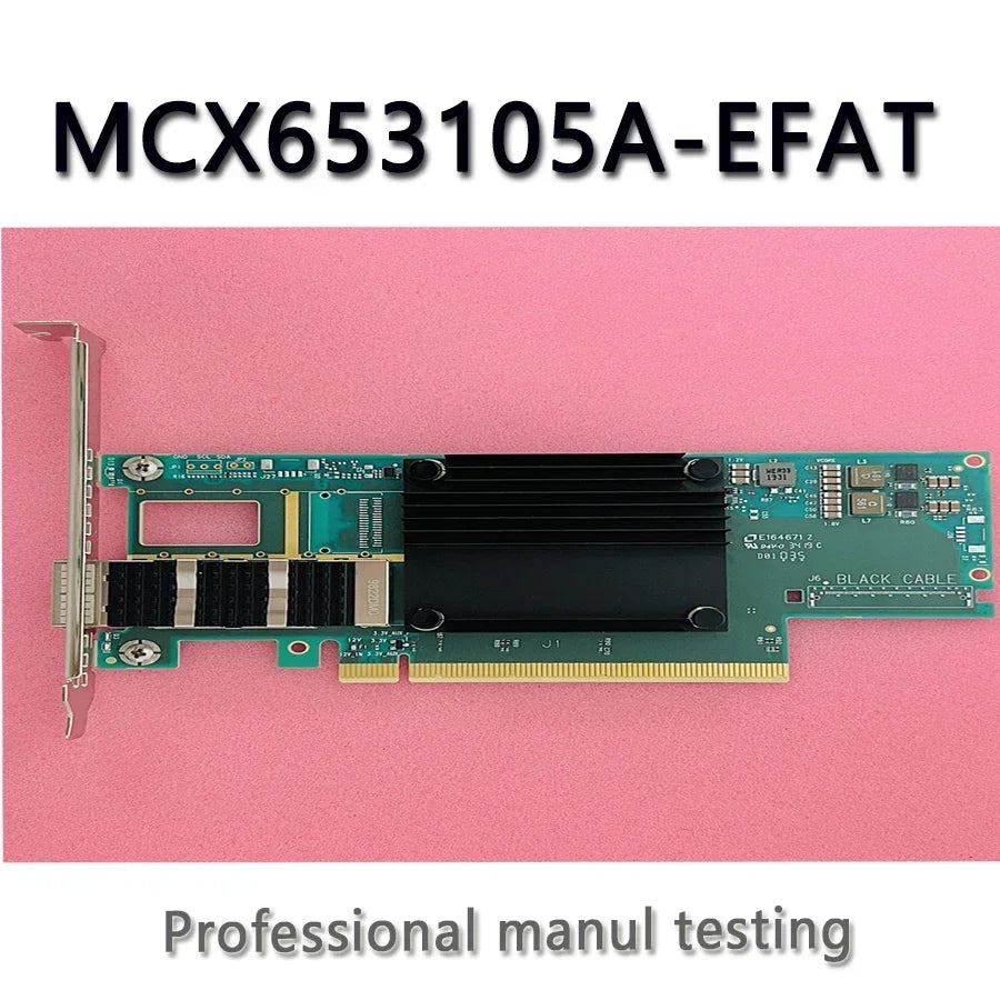 ConnectX-6 IB/HDR100/100GbE Single Port Network Card Works Perfectly Fast Ship MCX653105A-EFAT