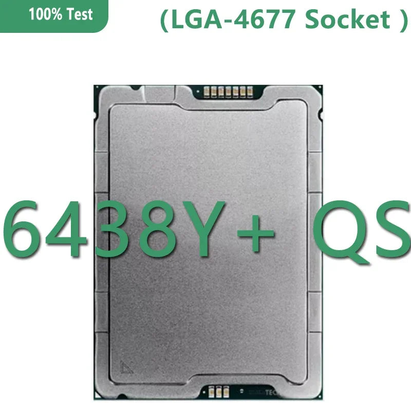 Xeon Gold Medal 6438Y+ QS Version CPU 205W 32-Core/64-Thread 2.0GHz Processor 60MB for LGA4677 C741 Server Motherboard New Used