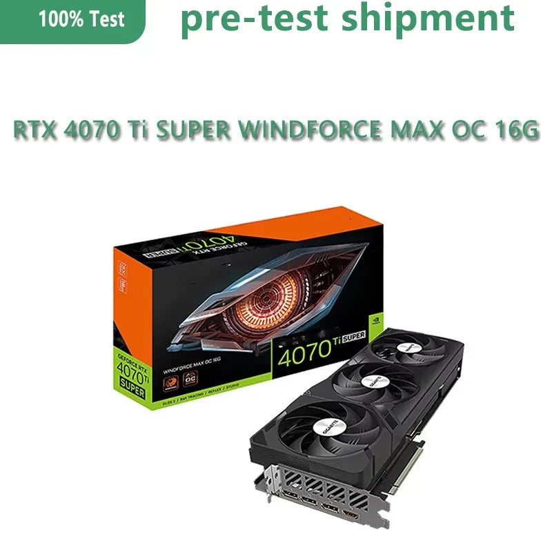 GeForce RTX 4070 Ti SUPER WINDFORCE MAX OC 16G GV-N407TSWF3MAX OC-16GD 16GB GDDR6X 256bit Wind Power Cooling System