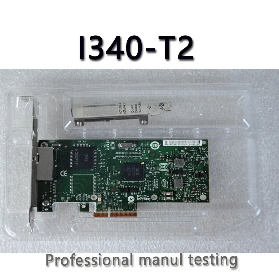 82580 I340-T2 E1G44HT 1G Gigabit Ethernet Network Adapter(NIC),Dual Copper RJ45 Ports,PCI-E X4