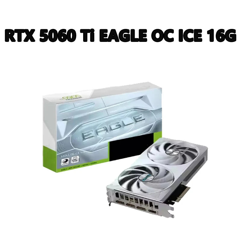 GeForce RTX 5060 Ti EAGLE OC ICE 16G 2617 MHz 28 Gbps 16 GB GDDR7 128 Bit PCI-E 5.0 DirectX 12 API 650W