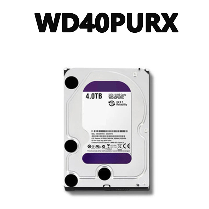 WD40PURX/WD43PURZ/WD40EJRX / WD42PURX / WD42PURZ Capacity 4TB Speed 5400rpm Cache 64MB SATA6Gb/s 3.5-inch