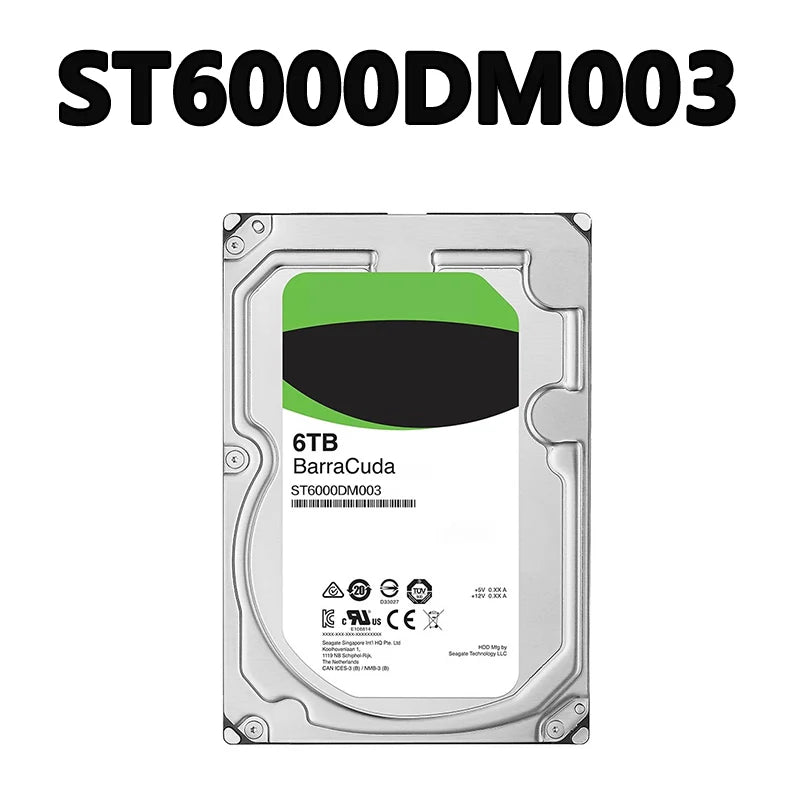 ST6000DM003 6TB SATA 6Gb/s 185MB/s Cache 256MB 3.5-inch HDD Speed 5900rpm 0.25/0.25 3.4W