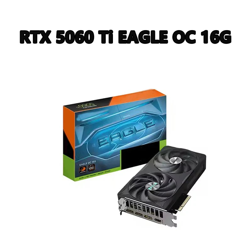 GeForce RTX 5060 Ti EAGLE OC 16G 2617 MHz 28 Gbps 16 GB GDDR7 128 Bit PCI-E 5.0 DirectX 12 API 650W 8 Pin*1