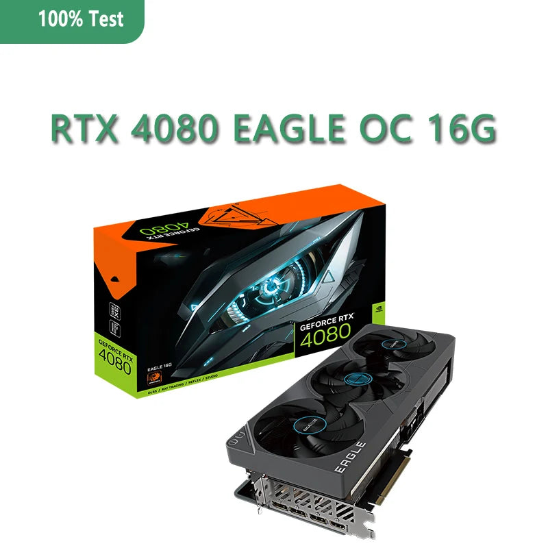 GeForce RTX 4080 EAGLE OC 16G GV-N4080EAGLE OC-16GD 16GB GDDR6X 256-bit RGB Fusion Dual BIOS Mode Wind Power Cooling System