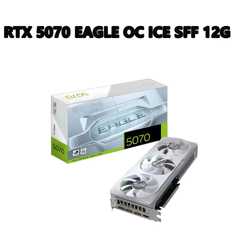 GeForce RTX 5070 EAGLE OC ICE SFF 12G 2587 MHz 28 Gbps 12 GB GDDR7 192 Bit PCI-E 5.0 DirectX 12 API 750W 16 Pin*1