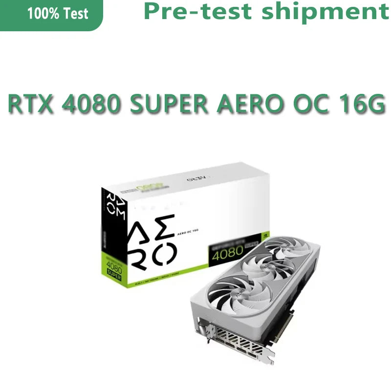 GeForce RTX 4080 SUPER AERO 16G Graphics Card RTX4080s GDDR6X 256-bit GPU GV-N408SAERO-16GD 3-fans Cooler Dual Bios Video Card
