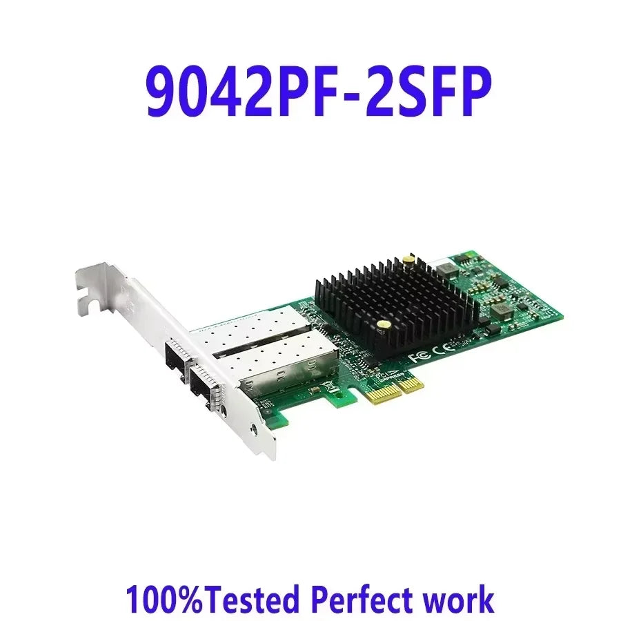 100%Test LR-LINK 9042PF-2SFP PC Computer PCI-Express ethernet network card Dual Port 100mb fiber optical Lan adapter CharGpt 825