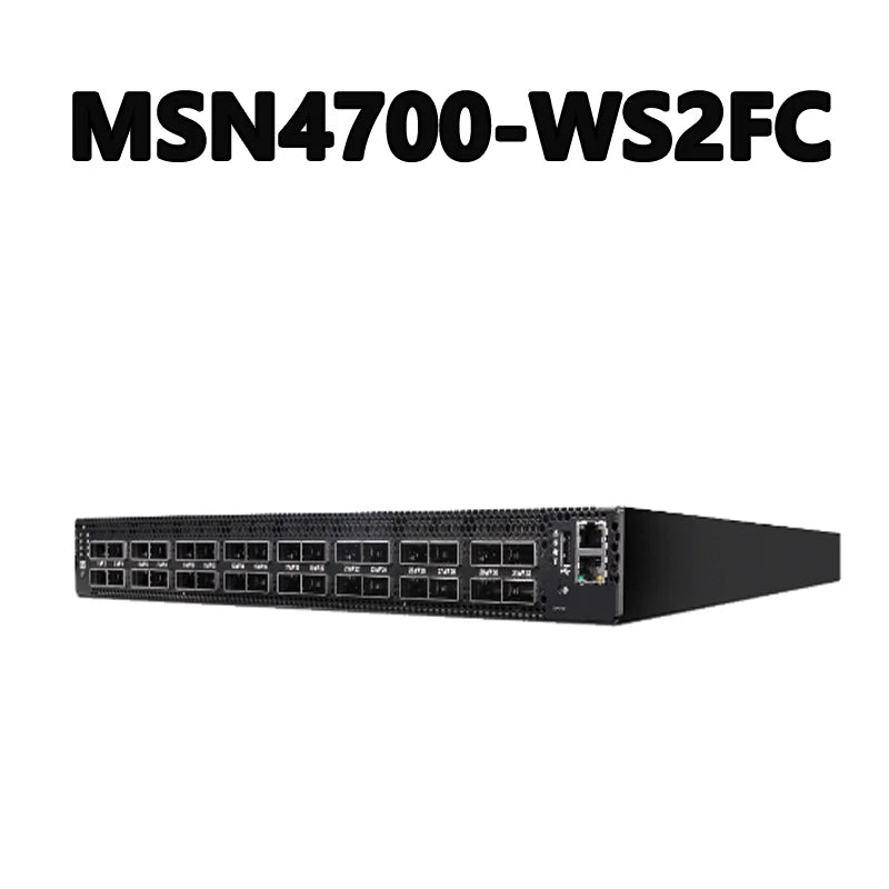 MSN4700-WS2FC 32 QSFP-DD 400GbE 25.6Tb/s 64GB 650ns Quad-core X86 System Memory 16GB