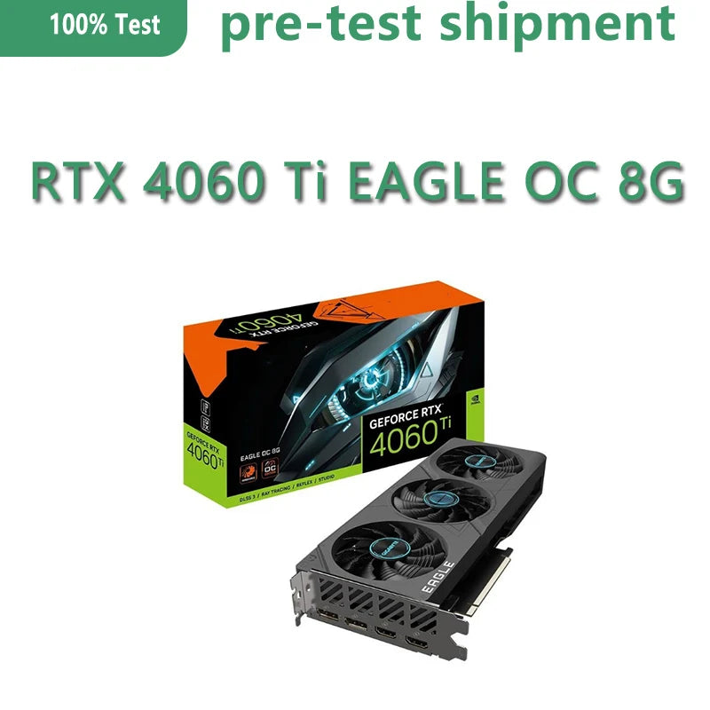 GeForce RTX 4060 Ti EAGLE OC 8G GV-N406TEAGLE OC-8GD 8GB GDDR6 128bit Stylized Reinforced Backsplash Wind Power Cooling System
