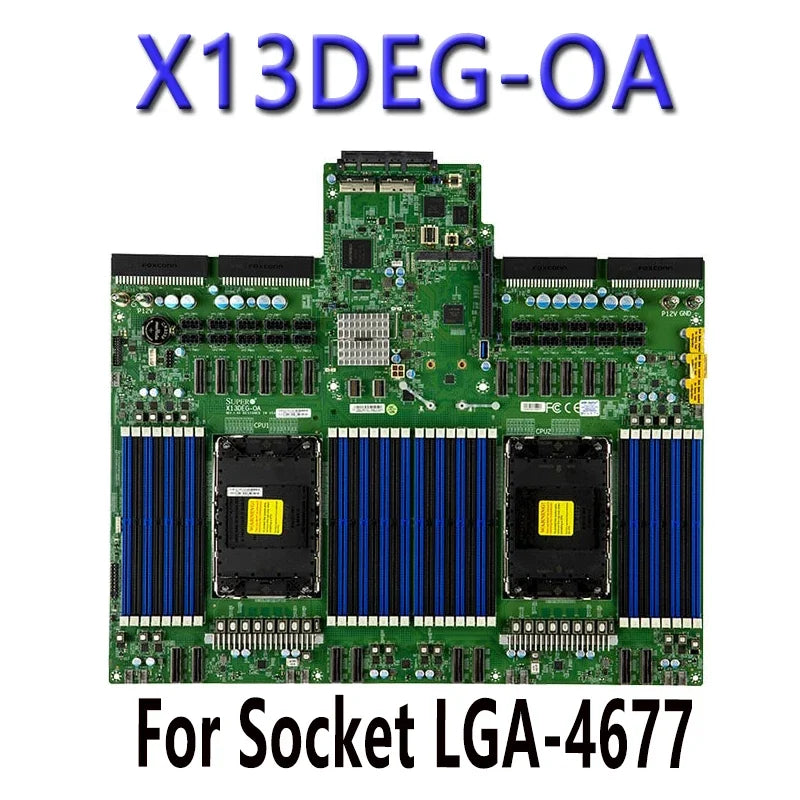 X13DEG-OA Refurbished Server Motherboard 4th Gen LGA-4677 PIN ChatGpt C741 Processor DDR5 PCIe 5.0 Tested Before Shipping