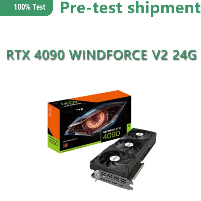 New GeForce RTX 4090 WindForce V2 24GB GDDR6X 384Bit GV-N4090WF3V2-24GD RTX4090 24GB Graphics Card Core Clock 2520MHz Video Card