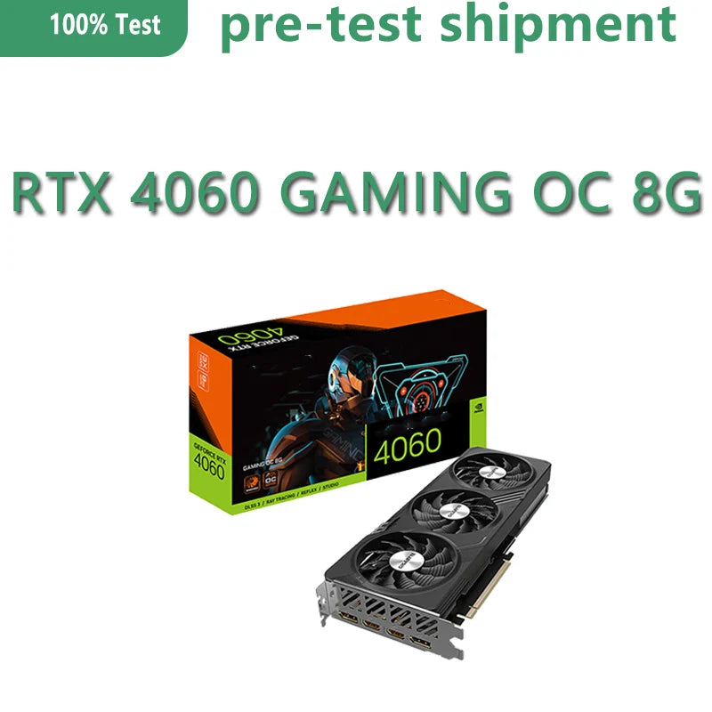 GeForce RTX 4060 GAMING OC 8G GV-N4060GAMING OC-8GD 8GB GDDR6 128bit RGB Fusion Wind Power Cooling System