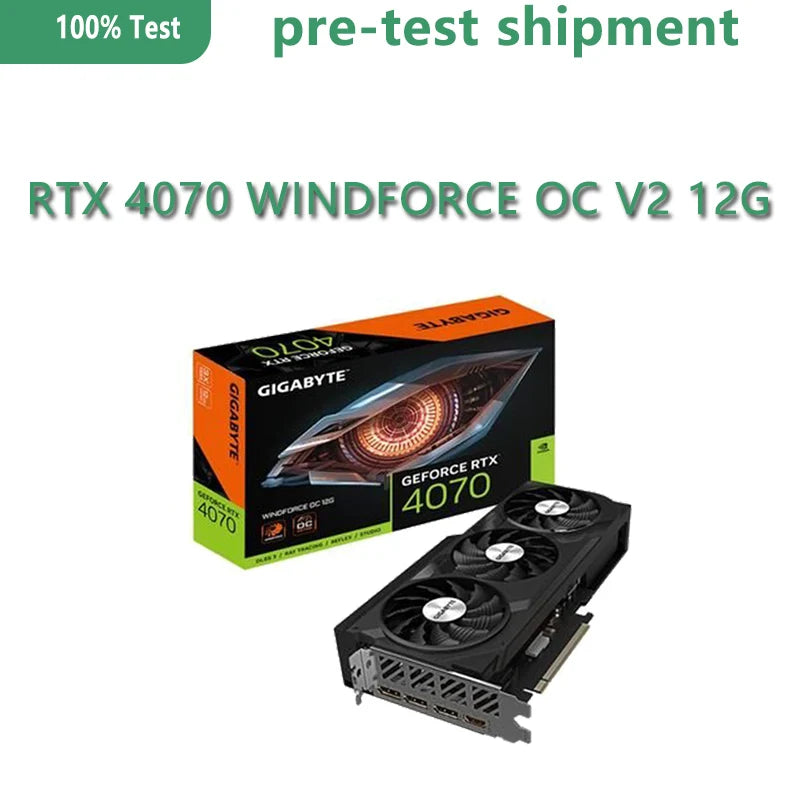 GeForce RTX 4070 WINDFORCE OC V2 12G GV-N4070WF3OCV2-12GD 12GB GDDR6 192-bit Wind Power Cooling System