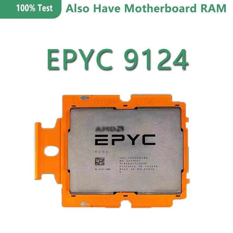EPYC 9124 CPU 3.7GHZ 16-Cores 32-Threads 200W L3 CACHE 64MB NEW Generation XIAOLONG Processor Tested Bofore Shipping