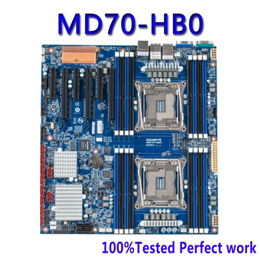 MD70-HB0 Intel C612 Chipset Refurbished Server Motherboard Supports E5-2640v3 1650v3 16 X RDIMM/LRDIMM ECC DDR4 DIMM Slots 2 X