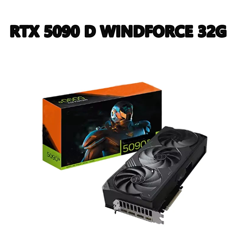 GeForce RTX 5090 D WINDFORCE 32G 2407MHz 28 Gbps 32 GB GDDR7 512 Bit PCI-E 5.0 1000W 16 Pin*1
