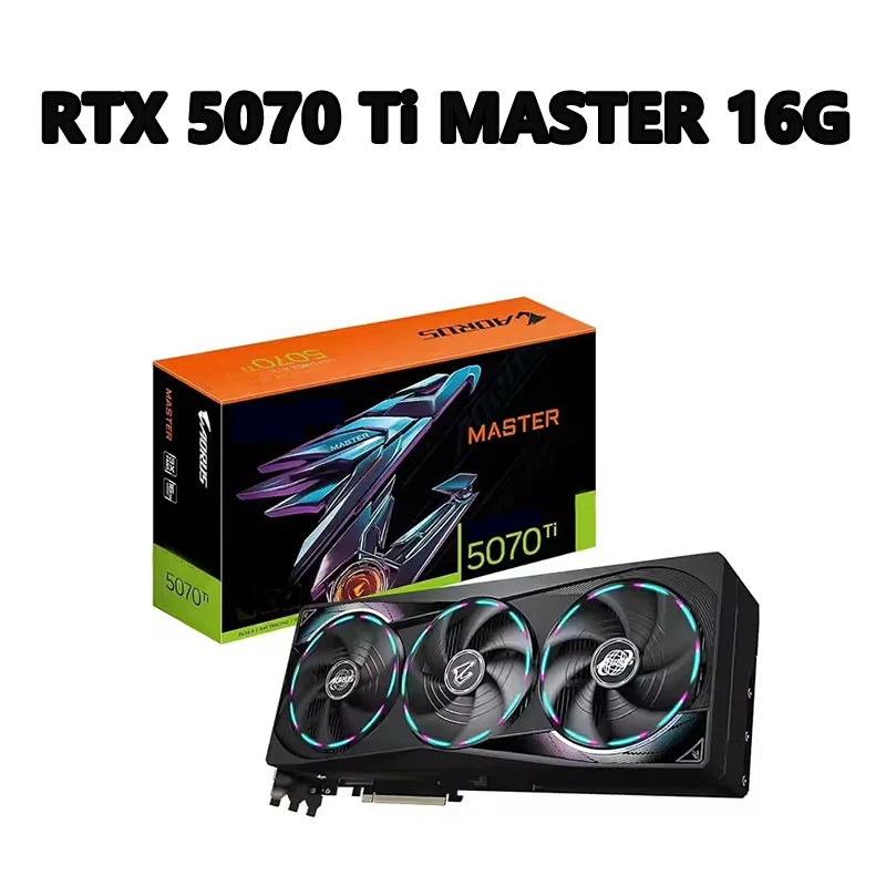 AORUS GeForce RTX 5070 Ti MASTER 16G 2670 MHz 28 Gbps 16GB GDDR7 256 Bit PCI-E 5.0 DirectX 12 API 750W