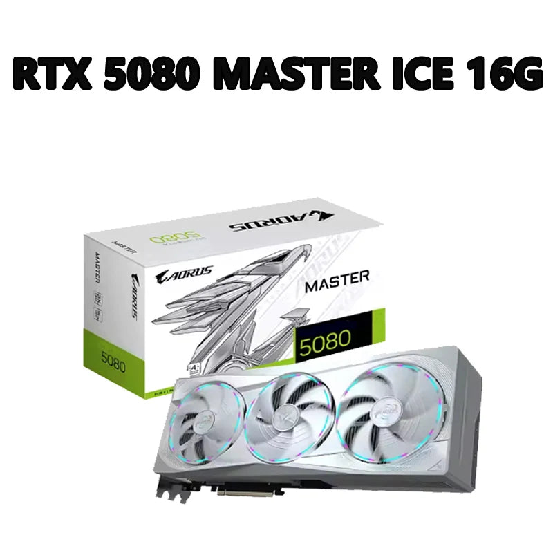 AORUS GeForce RTX 5080 MASTER ICE 16G 2805 MHz 30 Gbps 16GB 256 Bit PCI-E 5.0 OpenGL 4.6 850W 16 Pin*1