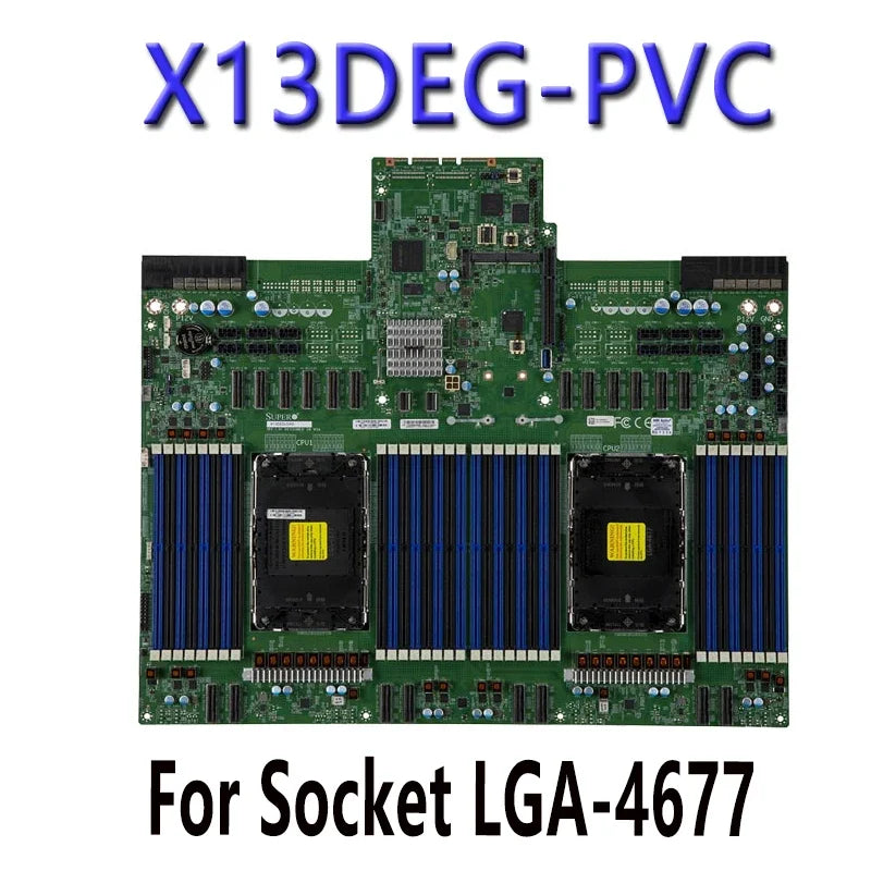 X13DEG-PVC DDR5 PCIe 5.0 for 4th Generation Motherboards LGA-4677 PIN Tested CharGpt C741 Processor Server Refurbished