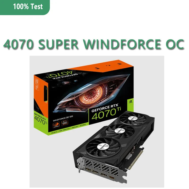GeForce RTX 4070 WINDFORCE OC 12G GV-N4070WF3OC-12GD 12GB GDDR6X 192bit Wind Power Cooling System