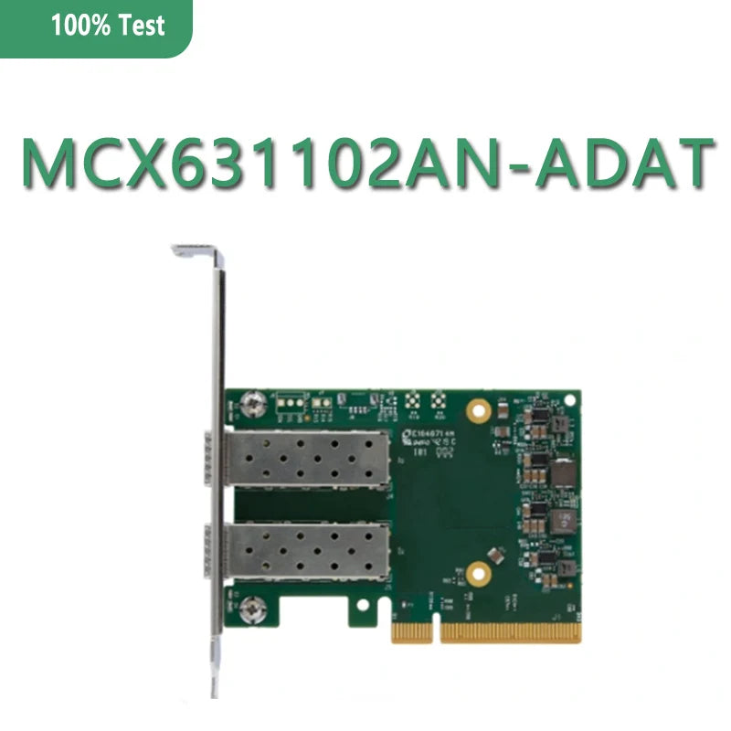 MCX631102AN-ADAT ConnectX-6 Lx EN Adapter Card 25GbE Dual-Port SFP28 PCIe 4.0 X8 No Crypto Tall Bracket