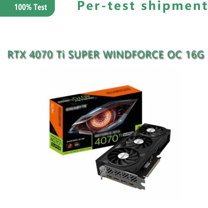 GeForce RTX 4070 Ti SUPER WINDFORCE OC 16G GV-N407TSWF3OC-16GD 16GB GDDR6X 256bit Wind Power Cooling System