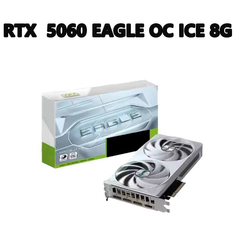 GeForce RTX 5060 EAGLE OC ICE 8G 2550 MHz 28 Gbps 8 GB GDDR7 128 Bit PCI-E 5.0 DirectX 12 API 4.6 450W 8 Pin*1