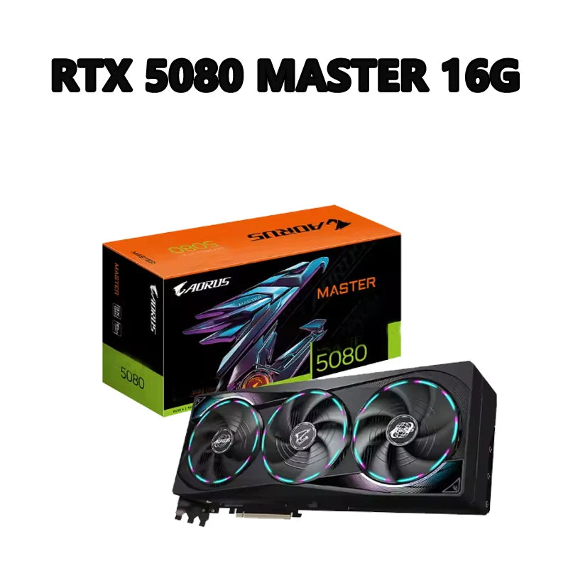 AORUS GeForce RTX 5080 MASTER 16G 2805 MHz 30 Gbps 16GB GDDR7 256 Bit PCI-E 5.0 OpenGL 4.6 850W 16 Pin*1