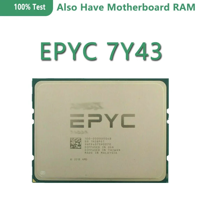 New for Milan 7Y43 Server CPU 2.55GHz 48C/96T 256M Cache 280W SP3 Socket Processor