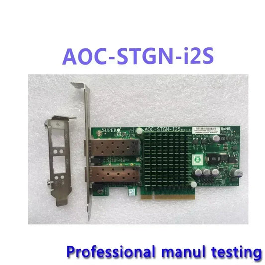 Super-micro Dual Port 10GBE SFP+ Network Adapter 82599 Controller 100% Tested AOC-STGN-i2S Network Interface Network Cards