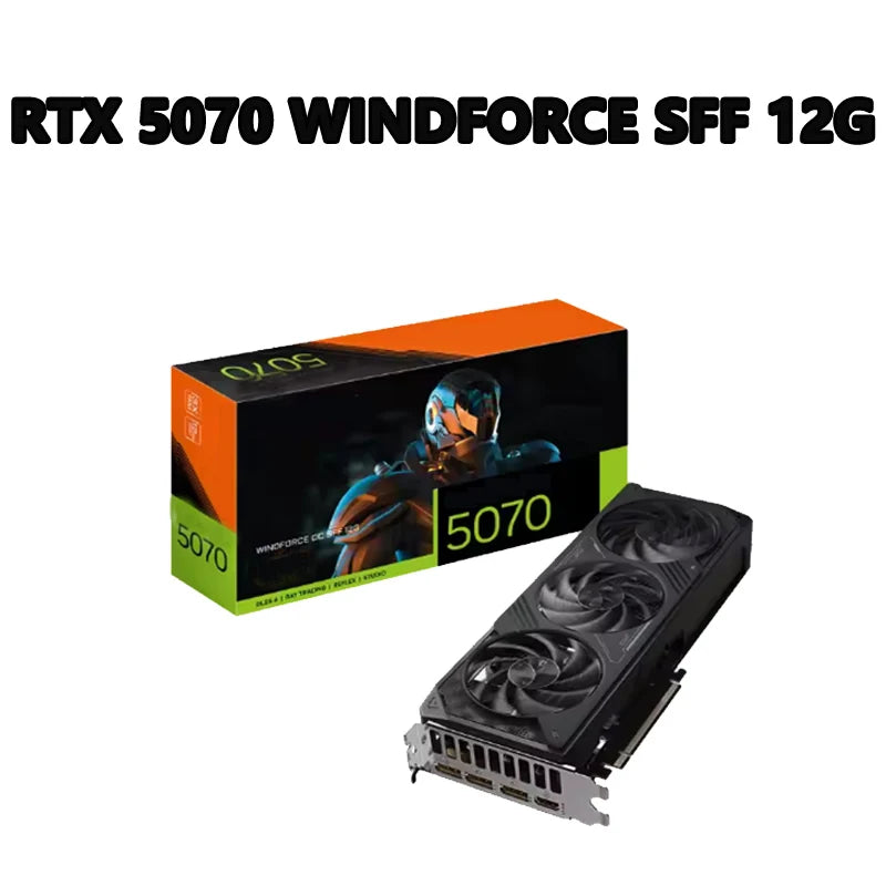 GeForce RTX 5070 WINDFORCE SFF 12G 2512MHz 28 Gbps 12 GB GDDR7 192 Bit PCI-E 5.0 DirectX 12 API 750W 16 Pin*1