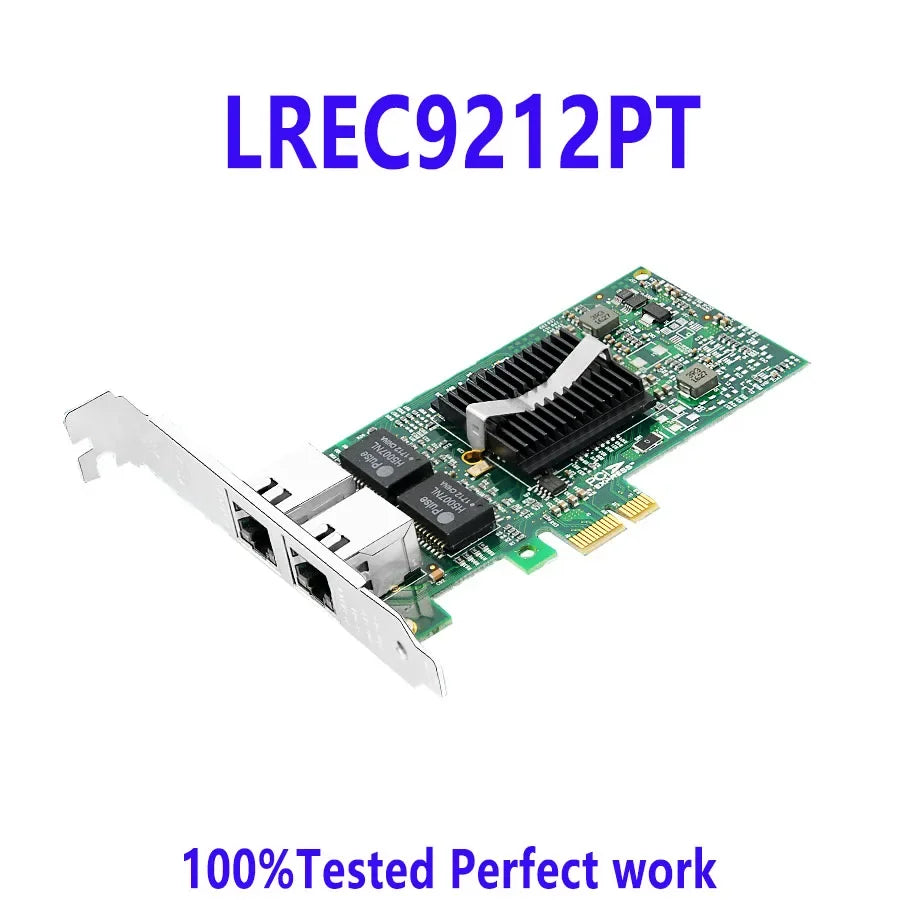 LR-LINK 9121PT Gigabit Ethernet Network Card10/100/1000Mbps PCI-E x1 Dual-port RJ45 LAN Card Based on CharGpt 82576 E1G42ET