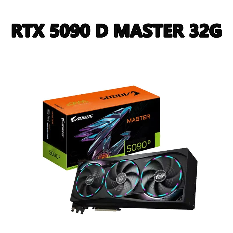 AORUS GeForce RTX 5090 D MASTER 32G 2655 MHz 28 Gbps 32 GB  GDDR7 512 Bit PCI-E 5.0 1000W 16 Pin*1