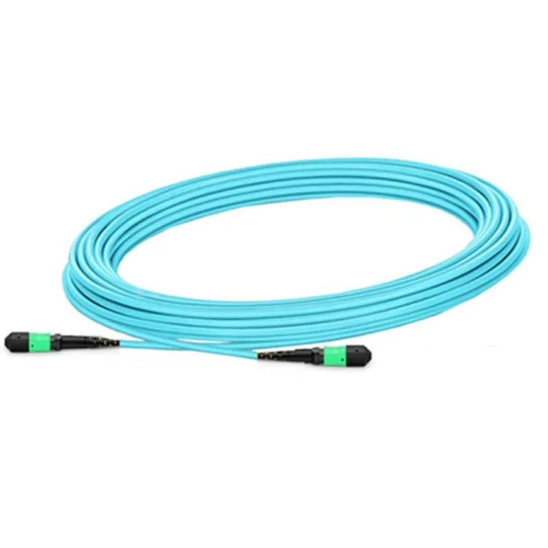 MFP7E10-N005 Compatible 5m (16ft) MPO Jumper, MPO12APC to MPO12APC  8 Fibers, Multimode (OM4), LSZH, 0.35dB Max, Type B, Magenta