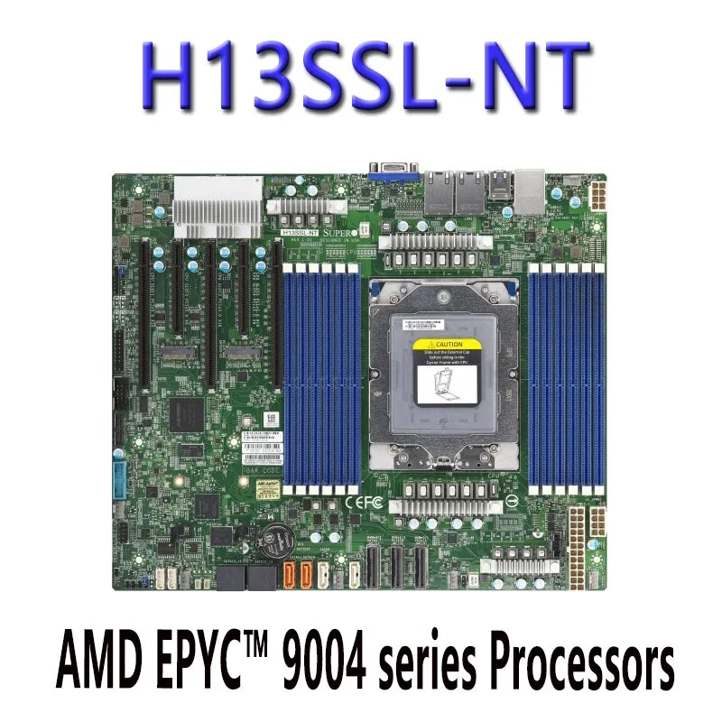 H13SSL-NT for Motherboards DDR5-4800MHz, AMD EPYC 9004 Series Processors  Processor Tested Well Bofore Shipping