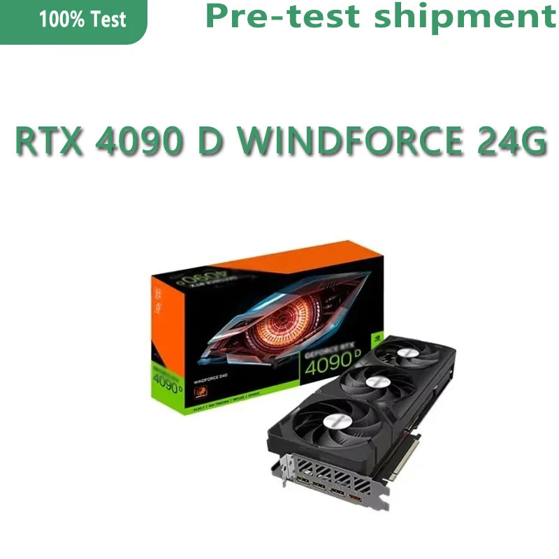 Gigabyte GeForce RTX 4090 D WINDFORCE 24G Graphics Card 3X WINDFORCE Fans 24GB 384-bit GDDR6X GPU GV-N409DWF3-24GD Video Card