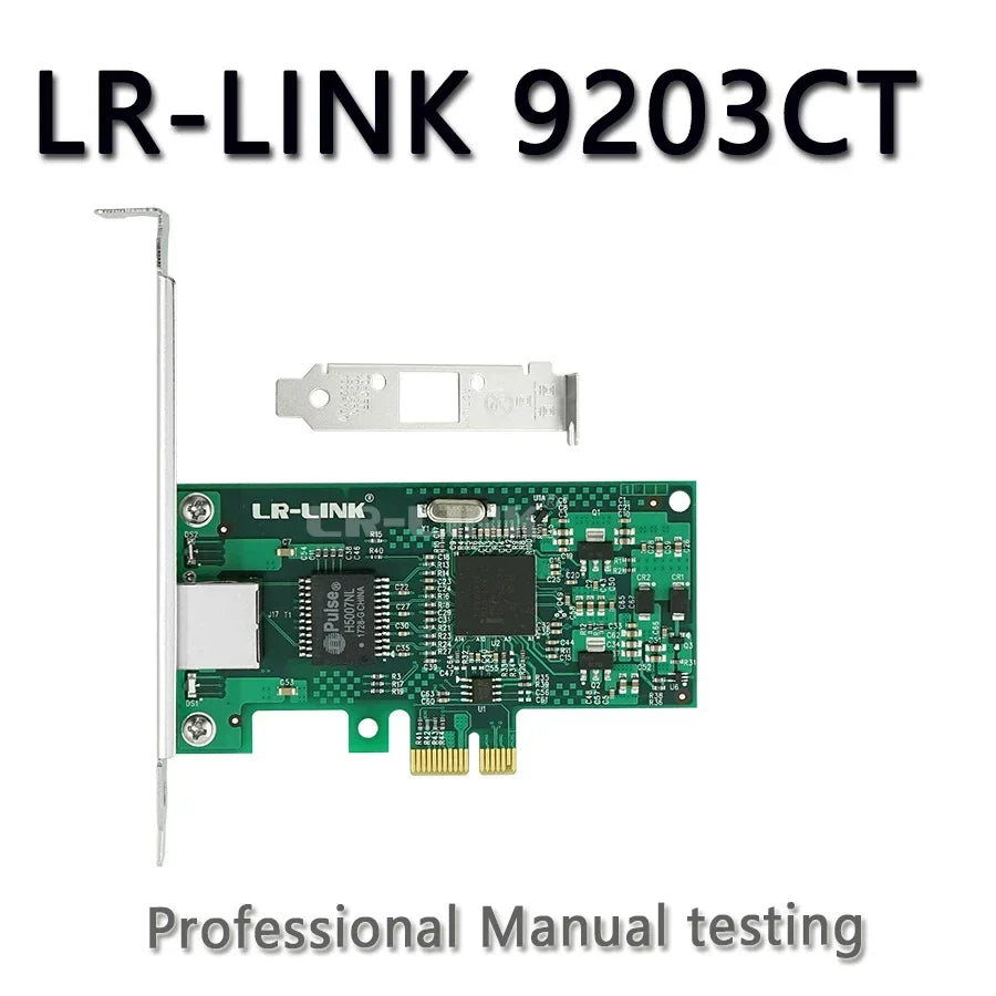 LR-LINK 9203CT 1000Mbps Gigabit Ethernet 10/100/100M RJ-45 Express PCI-E 1x Network Card LAN Adapter For PC ChatGpt 82573