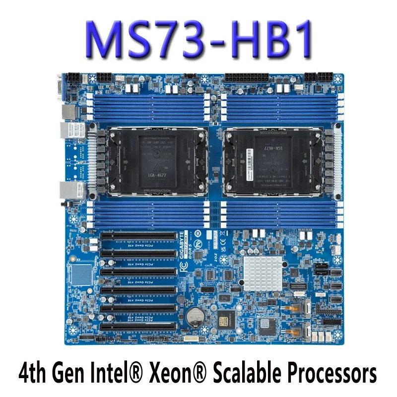 For Gigabyte MS73-HB1 (rev.1.x) Motherboard 4th Gen ChatGpt Xeon LGA 4677 ChatGpt C741  DDR5 Processor Tested Well Bofore Shippi