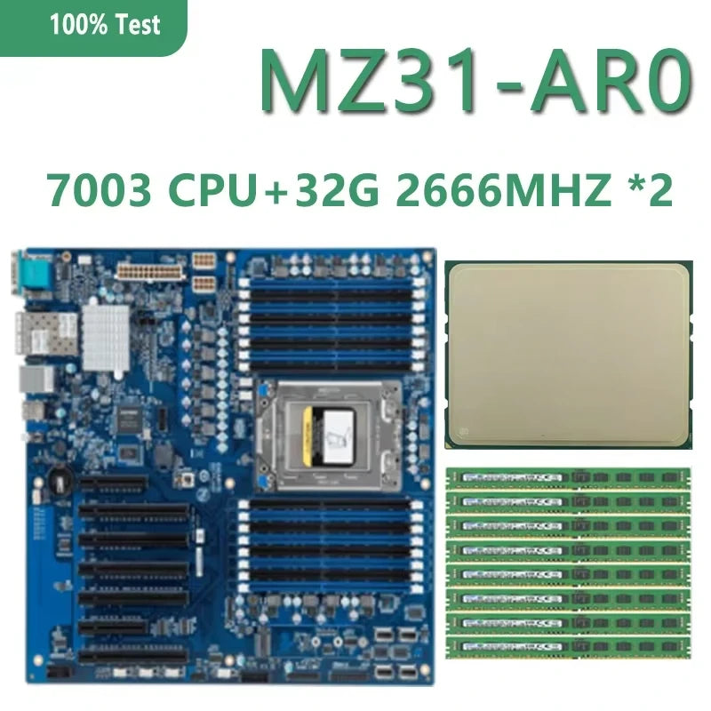 MZ31-AR0 Server Motherboard DDR4 Compatible EPYC 7773x 7573x 7663 7763 7713 7643 75F3 7543 7453 7443 73F3 7313 CPU Processors