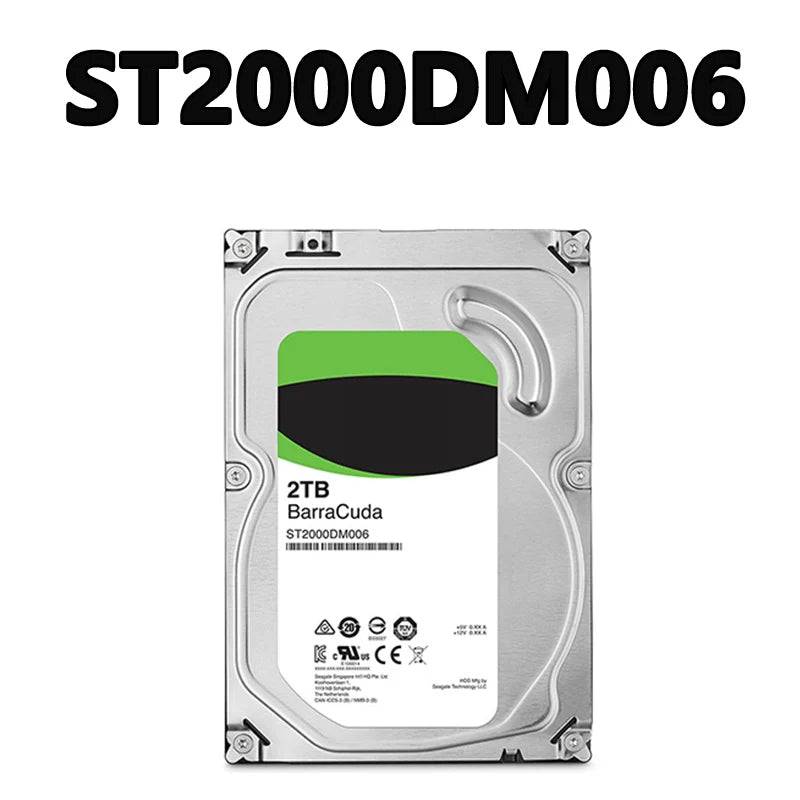 ST2000DM006 2TB 7200RPM Cache 64MB SATA 210MB/s SATA 6Gb/s 5.40W 3.5inch HDD