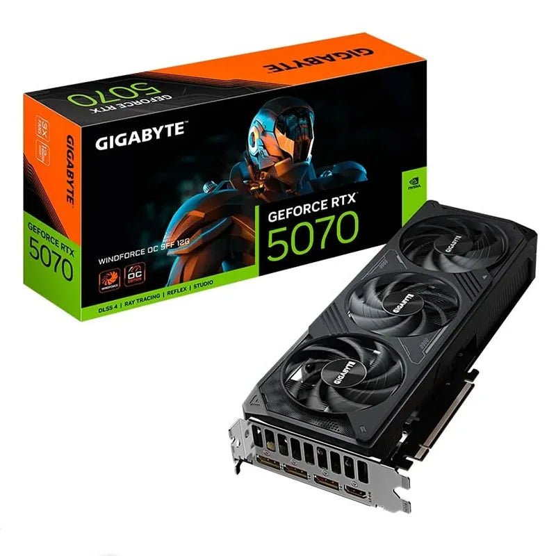 GeForce RTX 5070 WINDFORCE SFF 12G 2512MHz 28 Gbps 12 GB GDDR7 192 Bit PCI-E 5.0 DirectX 12 API 750W 16 Pin*1