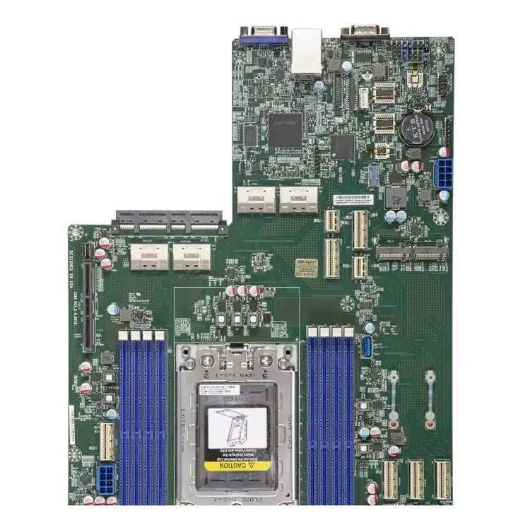 H12SSG-AN6 DDR4-3200MHz AMD EPYC 7003/7002 Series Server Motherboard PCI-E 4.0 Slots SlimSAS USB 2.0 Ports Refurbished Tested