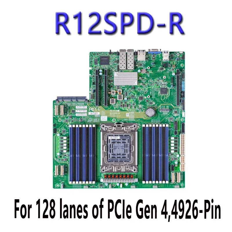 R12SPD-R E-ATX Motherboard DDR4-3200MTs 128 Lanes PCIe Gen 4 4926-Pin Intel C621A Chipset Server/Workstation Processor