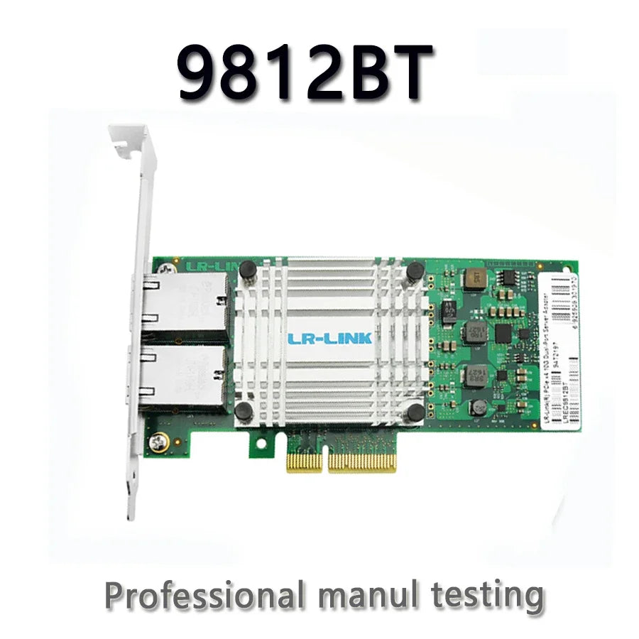 LR-LINK 9812BT 10Gb Network Card PCI-E Dual-port RJ45 Ethernet Converged Server Adapter X550T2BLK Compatible
