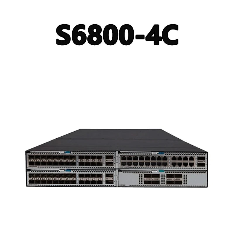 S6800-4C 2.56Tbps/23.04Tbps 1080Mpps 10/100/1000Mbps 1 Console Port 1 Out-of-band Management Ethernet Port 1 Mini USB Port 4 Car