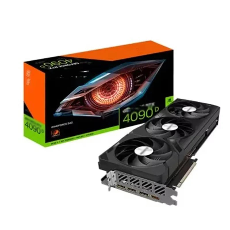 GeForce RTX 4090 WINDFORCE 24GB Graphics Card GDDR6X 384-bit Memory Dual BIOS GPU GV-N4090WF3-24GD CORE CLOCK 2520mhz Video Card