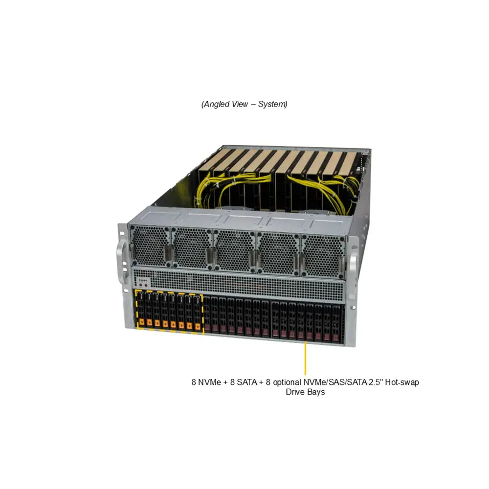 Customize For SYS-521GE-TNRT GPU 5U Barebone Dual Xeon Scalable CPU Processors 4th Generation Server Support 8 GPU H200 141GB