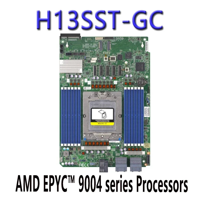 H13SST-GC Server Motherboard DDR5-4800MHz for AMD EPYC 9004 Series Processors Refurbished Tested Well Before Shipping